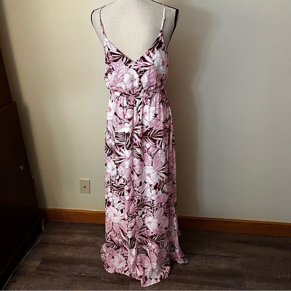 Sunrise in Paradise Pink Multi Tropical Print Maxi Dress - Picture 10 of 16